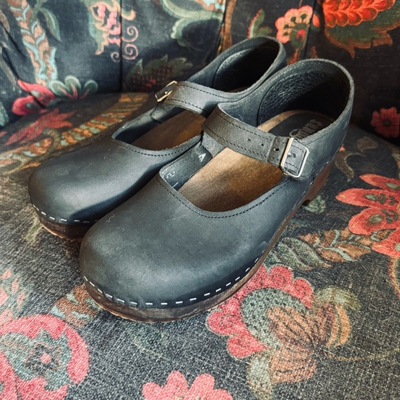 Sandgren Mary Jane Low Black Clog 41 - Picture 6 of 7